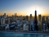 City view at sunset City view at sunset